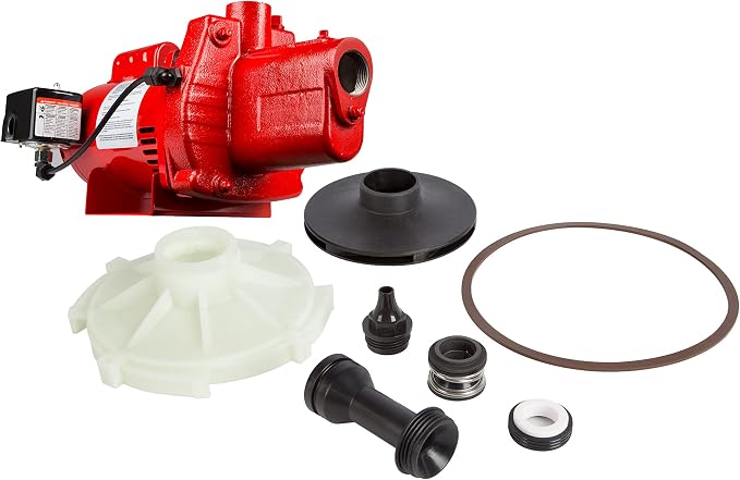 Red Lion 305584008 Overhaul Kit for RJS-100-PREM 1 HP Shallow Well Jet Pump, Natural