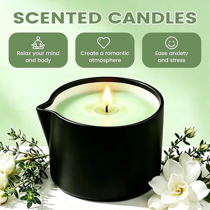 Natural Soy Wax Aromatherapy Candle for Home, Stress Relief & Relaxation, Long Lasting Fragrance Candle for Women & Men, 2.02 Oz (Gardenia)