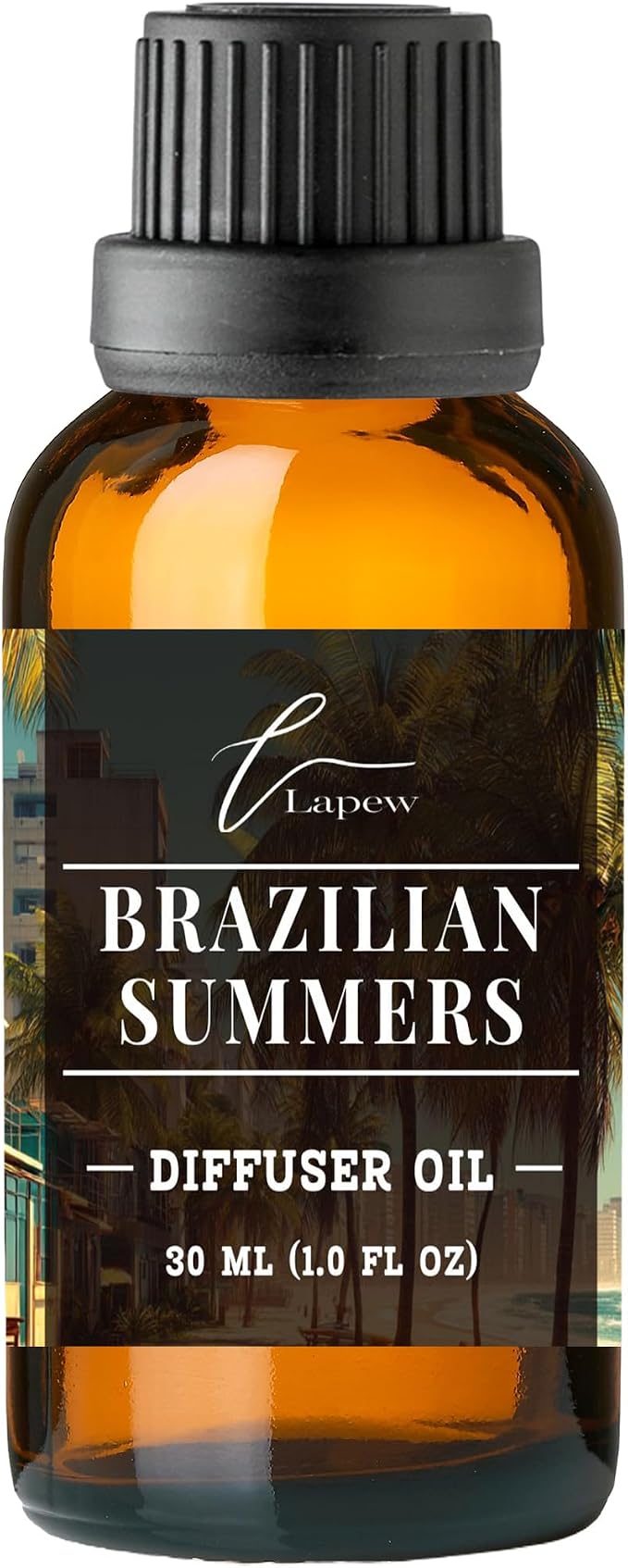 Lapew Brazilian Summers Waterless Diffuser Oil | Brazilian Waves Fragrance Oil for Nebulizer & Cold Air Diffusers | Scented Home Oil | 1.0 fl oz