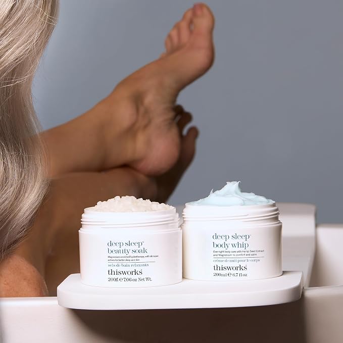 THISWORKS Deep Sleep Body Whip – Ultra-Rich Nighttime Body Moisturizer with Shea Butter, Magnesium & Essential Oils – Nourishes Skin & Promotes Restful Sleep – 200ml