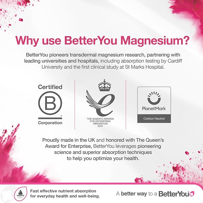 BetterYou Magnesium Sleep Body Lotion - Relaxing Body Lotion - Magnesium Body Cream with Lavender and Chamomile Blend - Sore Muscle Relief - 6.08 oz
