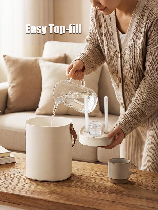 Humidifier, Essential Oil Diffuser, 2L Top Fill Humidifiers for Bedroom, Night Lights, Ultrasonic Cool Mist Humidifier, Auto Shut-Off for Plants Dorm Room Office Home
