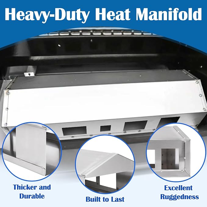 SafBbcue 9904190038 Heat Manifold for Masterbuilt Gravity Series 560 Digital Charcoal Grill Masterbuilt MB20040220 MB20041020 Grill Replacement Parts