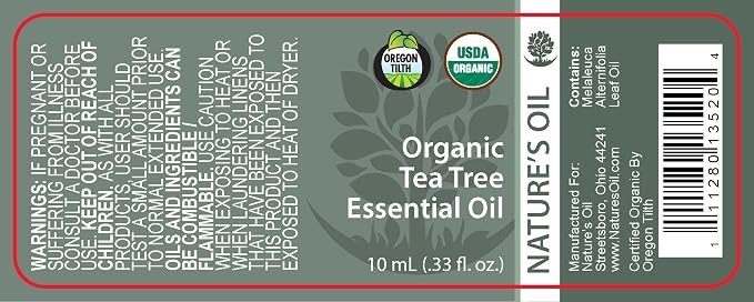Best Tea Tree Essential Oil Pure Certified Organic Therapeutic Grade 10ml