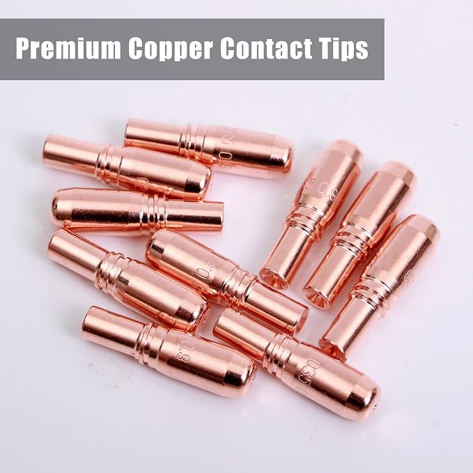 30Pcs T-A035CH Contact Tips .035/0.9mm for Bernard (Miller) AccuLock S | Conductive Welding Tips, Fit D-MA250 Gas Diffuser, MIG Gun Replacement Accessories