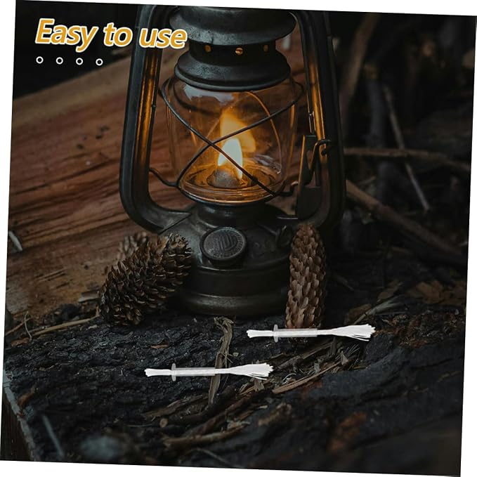 INOOMP 4 Pcs Cotton Wick Tube Holder Oil Lamp Wick Replacement for Lanterns Temple Offerings Wedding Decor Camping Light Hot Pot Cooking Candle Lamp Making Supplies