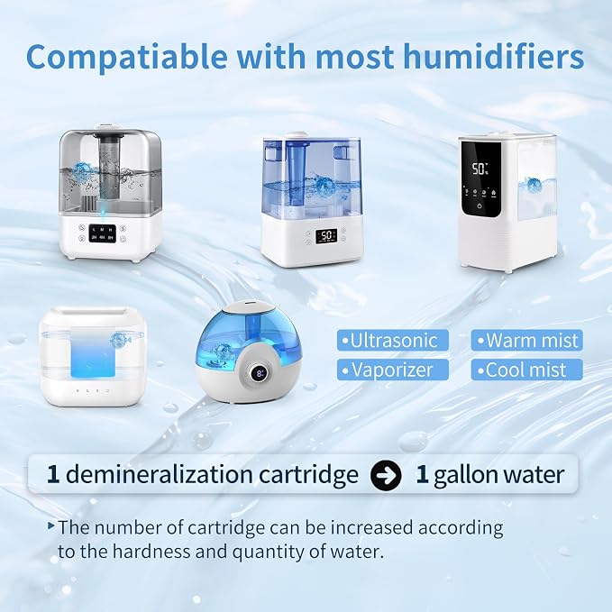 Humidifier Cleaner Fish 12-Pack for Most Humidifiers and Fish Tanks, Humidifier Cleaning Fish and Demineralization Cartridge for humidifiers, Tank Cleaner tablets, Purifies Water, Fights Slime & Odor