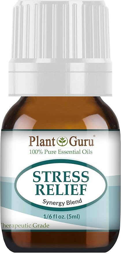 Stress Relief Blend Essential Oil 5 ml 100% Pure, Undiluted, Therapeutic Grade. (Bergamot, Patchouli, Sweet Orange, Ylang ylang, Pink Grapefruit, Gurjum) Sample Size
