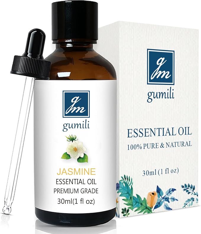 GM Gumili Jasmine Essential Oil, Fragrance Oil Scent Oils for Soap, Dryer Balls, Diffusers, Laundry, Bath Salts - 1 oz/30ml