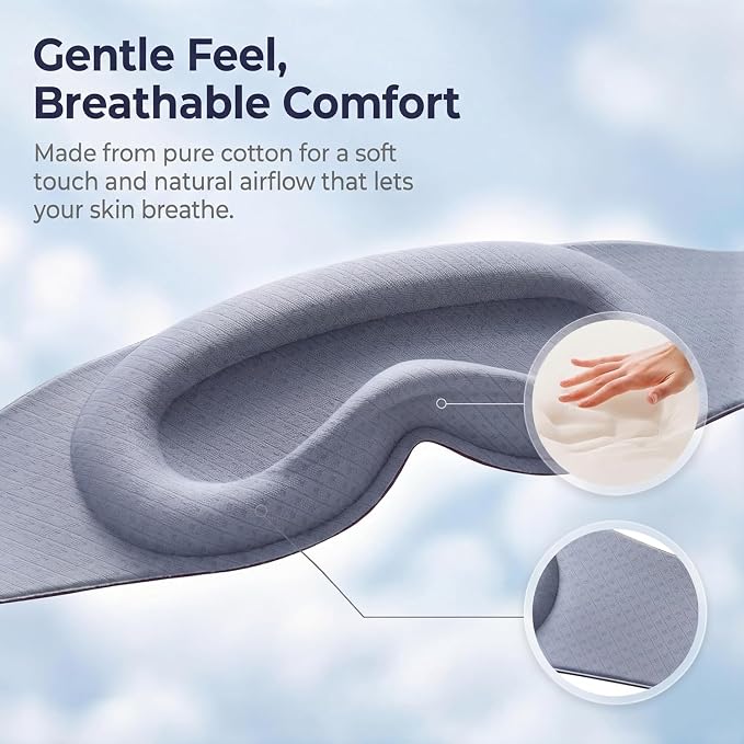 Weighted Sleep Mask for Lash Extensions: 3D Contoured Eye Mask for Airplan Travel,100% Blackout Eye Cover with Soft Fabric, Night Spa Relaxation, Travel Flight Essential, Calm Meditation