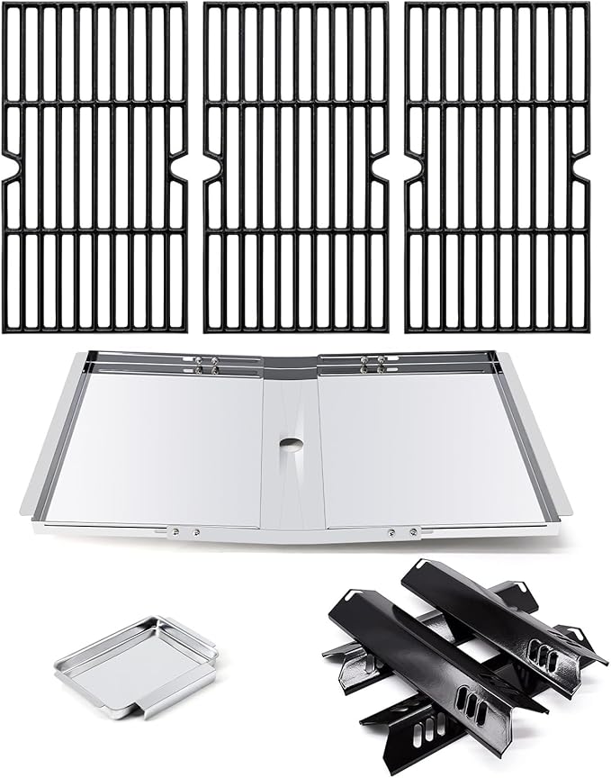 Replacement Parts for Dyna-Glo DGF493BNP, Drip Pan Grease Tray & Grill Grates & Heat Tents for Dyna Glo DGF493BNP 4 Burner Grill