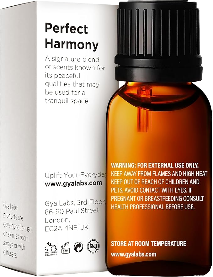 Gya Labs Perfect Harmony Essential Oils Blends - 0.34 Fl Oz - for Diffuser, Home, Humidifier, Aromatherapy and DIY Candle Making Scents