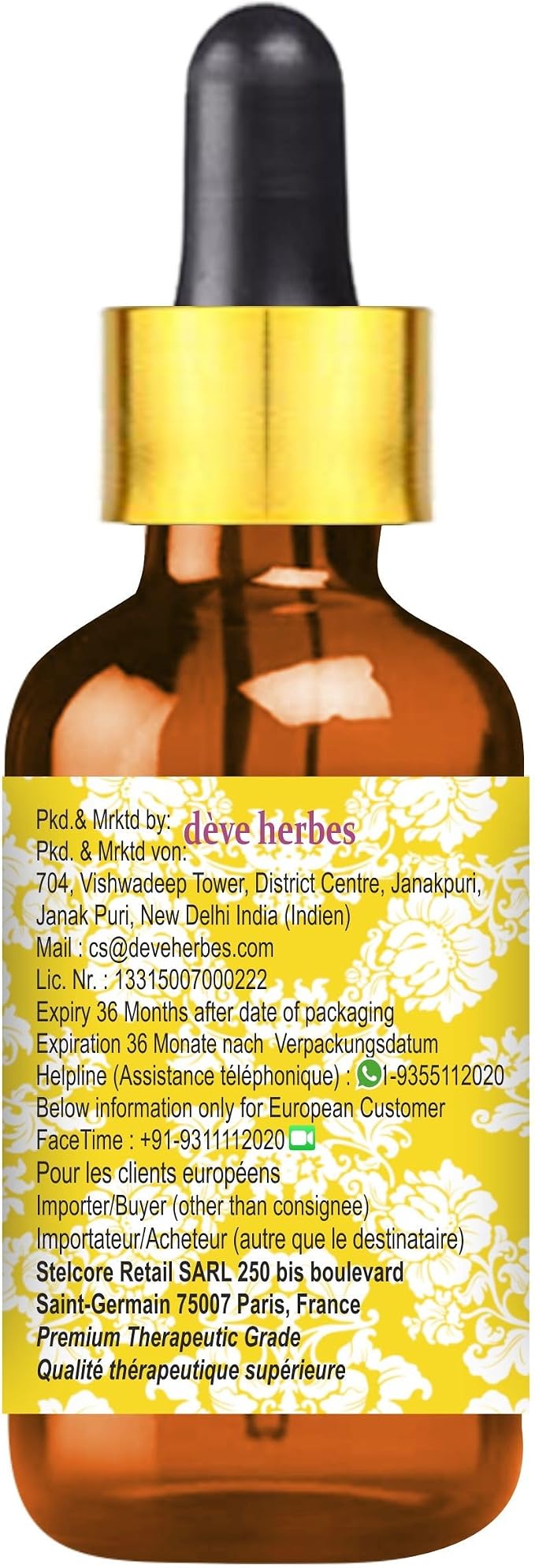 dève herbes Hinoki Wood Essential Oil (Chamaecyparis obtusa) with Glass Dropper | Pure | Non-Sticky | Non-Greasy | Lightweight | Men & Women | All Skin Types | Steam Distilled 5ml (0.16 oz)