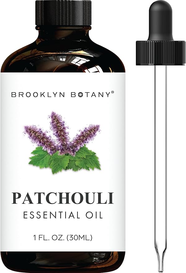 Brooklyn Botany Patchouli Essential Oil - 100% Pure and Natural - Premium Grade Oil with Dropper - for Aromatherapy and Diffuser - 1 Fl Oz