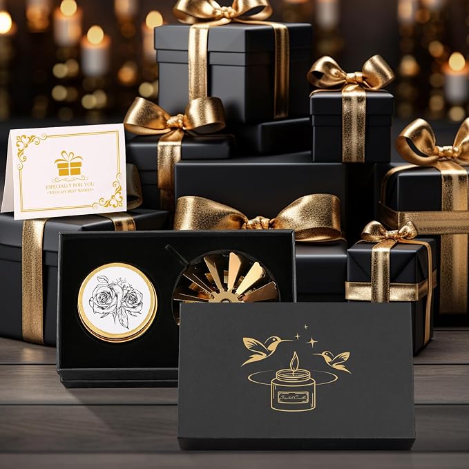 Rotatable Rose Scented Candle Gifts, Hummingbird Gifts for Women