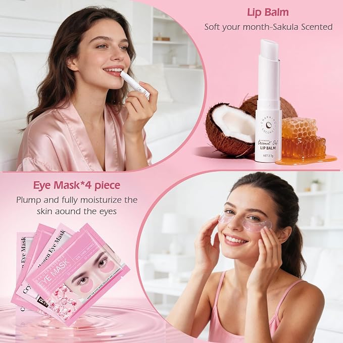 Gifts for Women Skin Care Set, 11 Pcs Skincare Kit For Women Gift Complete Travel -Size Spa Kit Skincare Gift Set Teens Birthday Galentines Day Party Favors Valentines Mothers Day Gift