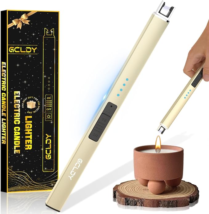Electric Candle Lighter, USB Arc Rechargeable Windproof Long Lighter for Candle, Best Stocking Stuffers 2025, Birthday Gift for Women Men Mom Wife Sister, Gift for Sister