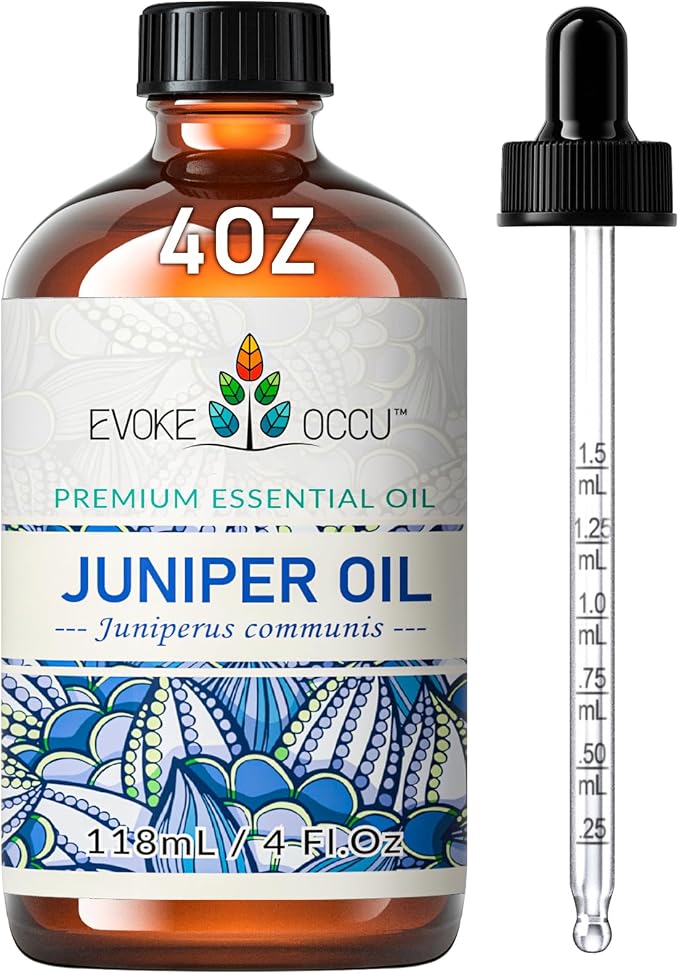 EVOKE OCCU Juniper Berry Essential Oil for Relaxation Clean Massage, Add to Diffuser and lotions - 4 Fl Oz