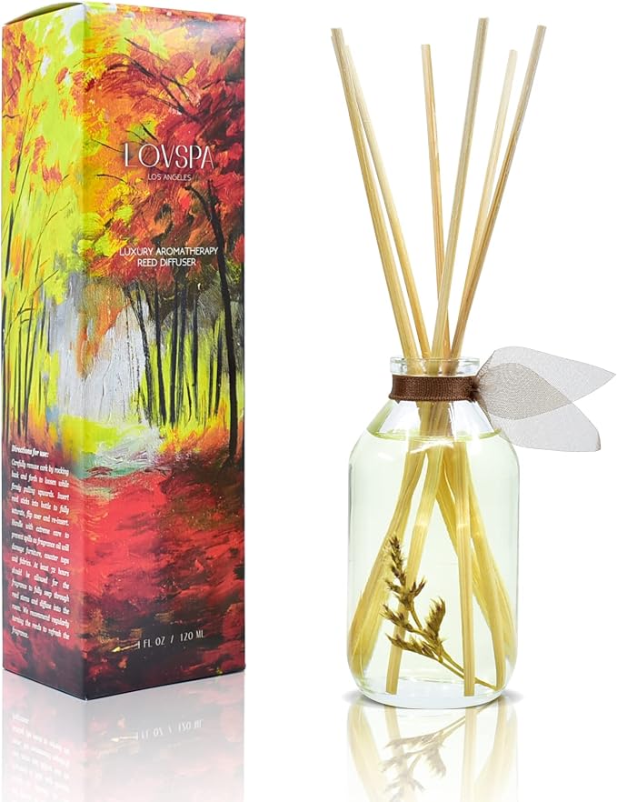 Cashmere Woods Reed Diffuser Set, Luxury Home Fragrance, Room Scent | Woods, lavender, and lilac profile, entryway decor, guest bathroom, living room, home aroma