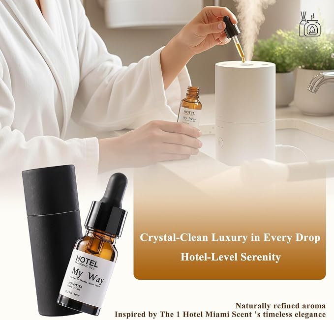 My Way Diffuser Oil Waterless Hotel Essential Oils for Diffusers for Home Inspired by The 1 Hotel Miami Scent - Premium Hotel Collection Diffuser Oil - 10 ml, 0.34 fl oz