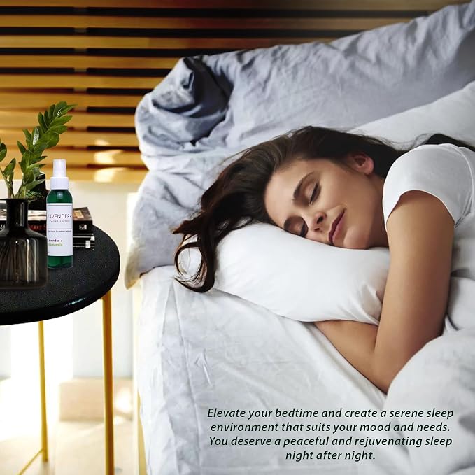 Lavender Sleep Spray for Pillows, Linens & Pajamas – Natural Calming Lavender & Chamomile Aromatherapy Mist with Amethyst & Reiki Energy. Deep Sleep + Bedtime Relaxation for Adults & Kids. 4 ounce (1)