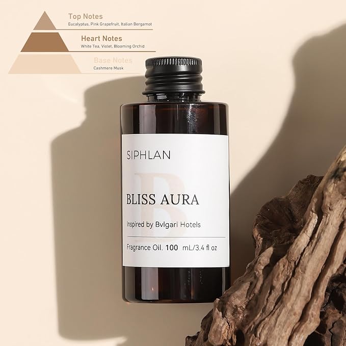 Bliss Aura Hotel Collection Diffuser Oil – 100mL Luxury Aromatherapy Essential Oil for Diffusers & Waterless Diffusers – Premium Fragrance for Home & Office