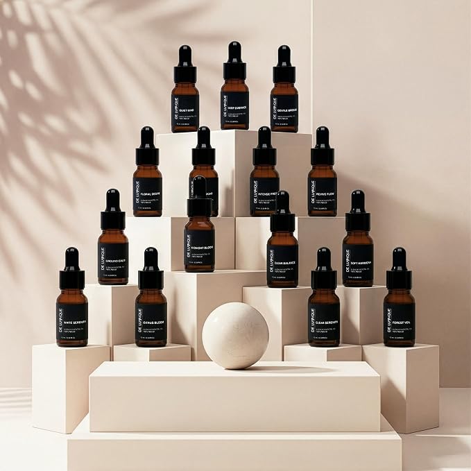 White Serenity Scent DE LUmiQUE Calming Essential Oil Blend, 100% Natural Aromatherapy Grade, 10ml / 0.34 Fl Oz