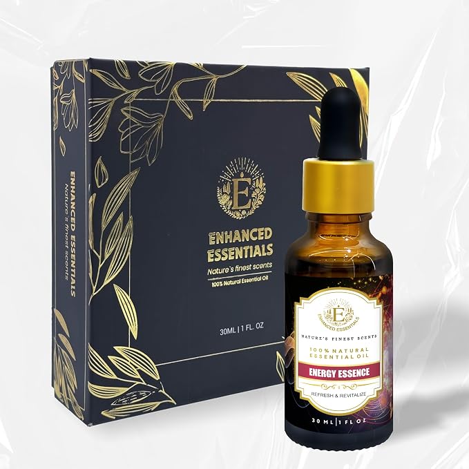 Essential Oil Blend for Energy, Cleansing & Mood by Enhanced Essentials – 100% Pure, Slow-Distilled|Aromatherapy for Diffuser, Massage & Shower|Uplifting Citrus & Mint Notes|1 fl oz (30 ml)