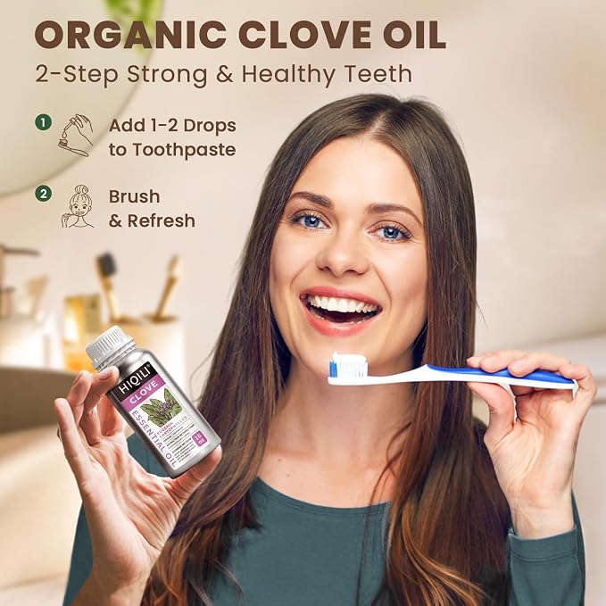 HIQILI 16 Fl Oz Clove Essential Oil for Hair, Diffuser, Aromatherapy - 500ML