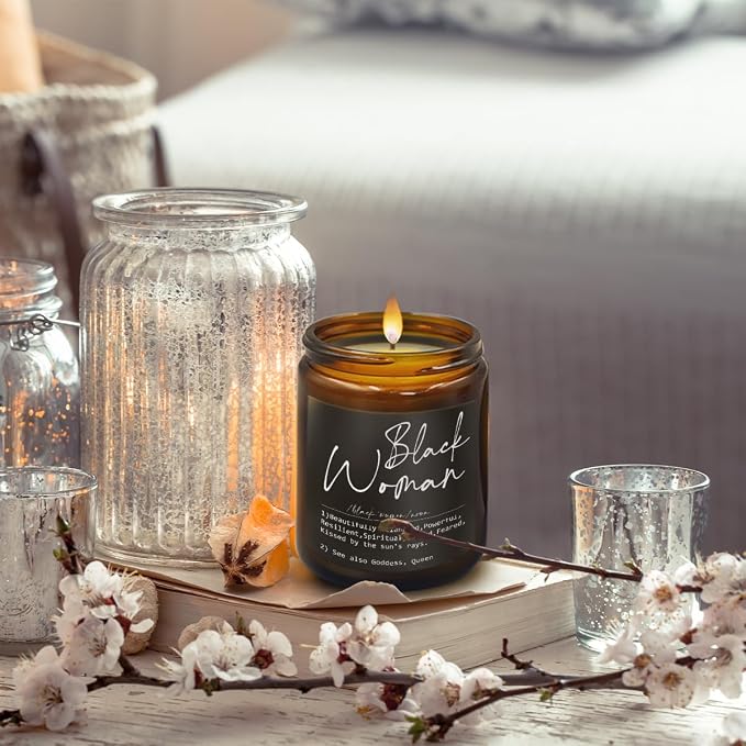 Black Women Inspirational Definition Lavender Scented Candles, Thoughtful Gifts for Women, Uplifting Gifts for Women, Motivational Home Décor Candle, Lavender Fragrance, 8 oz