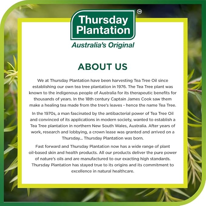 Thursday Plantation Australian Tea Tree Oil, Naturally Sourced Oil, Cleanses and Purifies, 0.85 fl oz
