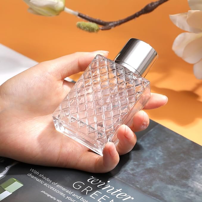 Vintage Glass Spray Bottle - 50ml/1.7 Oz Refillable Perfume Atomizer with 3 Dispenser Types