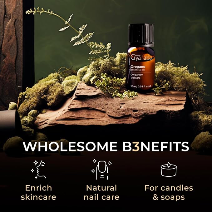100% Pure Oregano Essential Oil - 0.34 Fl Oz - Oregano Oil for Hair, Skin, Diffuser, Aromatherapy & DIY Candle Making Scent