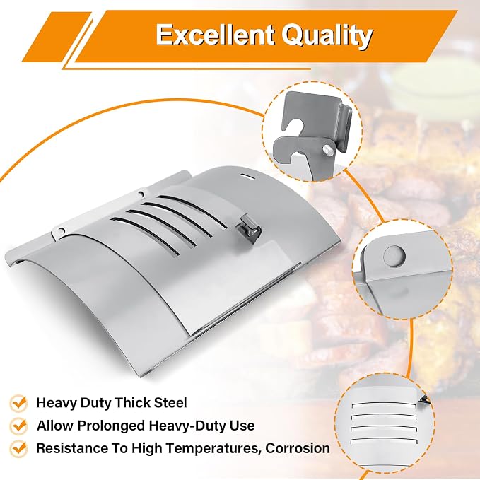 Flame Broiler Kit for Pit Boss Pro Series II Tabletop Portable 150 Pellet Grills with Slide Cover and Bottom, Heat Diffuser Replacement Parts 31971 for Pit Boss Mahogany PB150PPS Table Top Grill