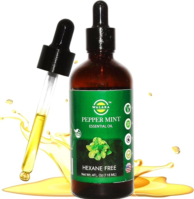 Peppermint Essential Oil - 4 oz | 100% Pure & Natural for Aromatherapy, Skin, Hair & Scalp Care