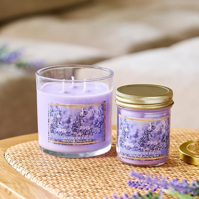 14.5oz Lavender Scented Candles for Home, 60 Hrs Soy Wax Candle for Stress Relief and Meditation House Aromatherapy Candle Gifts for Men and Women