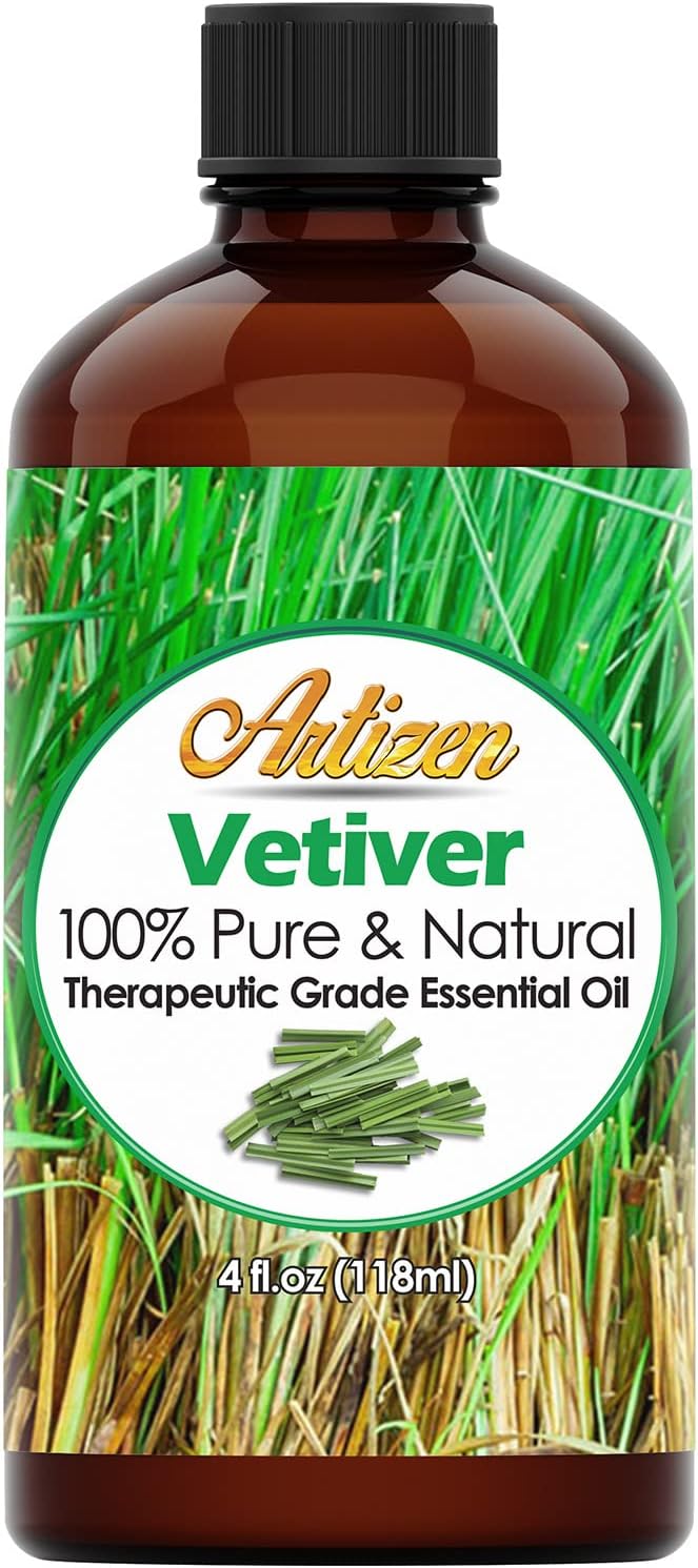 Artizen 4oz Oils - Vetiver Essential Oil - 4 Fluid Ounces