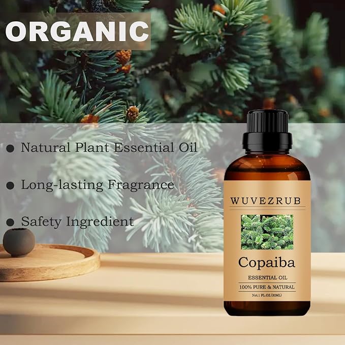 Copaiba Essential Oil, 30ML Pure and Natural for Aromatherapy Diffuser - 1 Fl Oz