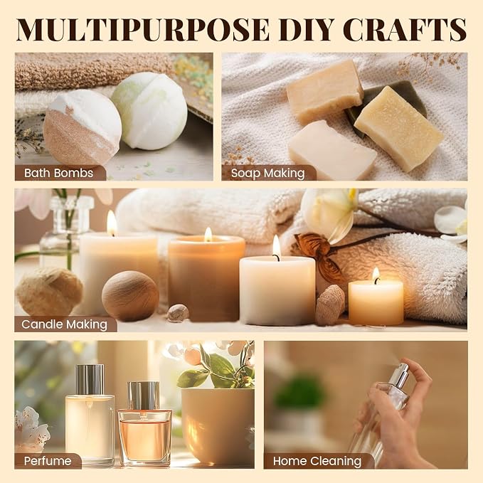 Essential Oils Set, 72 Pcs Pure Aromatherapy Essential Oil Kit, Natural Fragrance Oils for Diffuser, Humidifier, Massage, Skin & Hair Care, Soap, Candle Making, Gift Box for Men & Women(72 * 5ML)