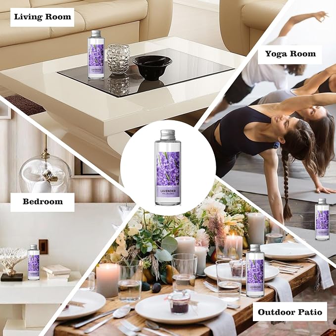 SCENTORINI Reed Diffuser Oil Refill, Lavender Diffuser Oil 6.76 Fl Oz, Natural Scented Essential Oil Refill Long Lasting Summer Home Fragrance for Room Spa Aromatherapy Bathroom Home Decor