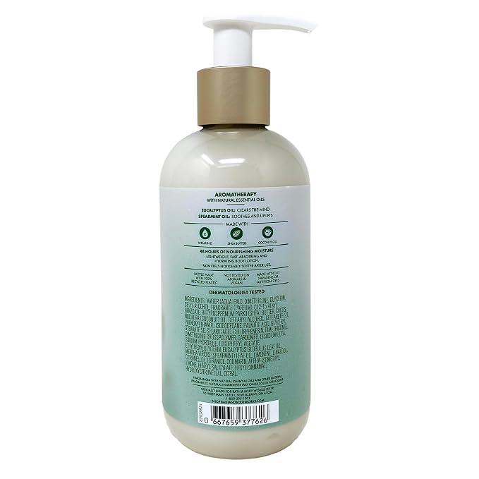 Bath & Body Works Aromatherapy Stress Relief Eucalyptus Spearmint Gold Basket Deluxe - Essential Oil Perfume Mist, Body Cream, Body Lotion, Body Wash And Body Butter- with a Fresh Forest Bar Soap