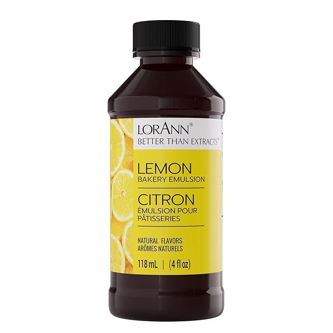Lorann Oils Lemon Bakery Emulsion: Tangy Lemon Essence, Perfect for Amplifying Citrus Tones in Cakes, Cookies & Desserts, Gluten-Free, Keto-Friendly, Lemon Extract Alternative Essential for Your Kitchen