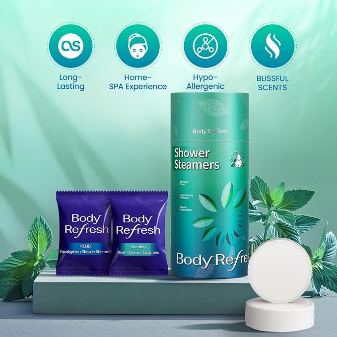 Shower Steamers for Men - 8 Pack Shower Bombs with Essential Oils Eucalyptus Mint Scent, Eucalyptus for Shower，Mother Day Gifts for Mom Wife Grandma from Daughter Son
