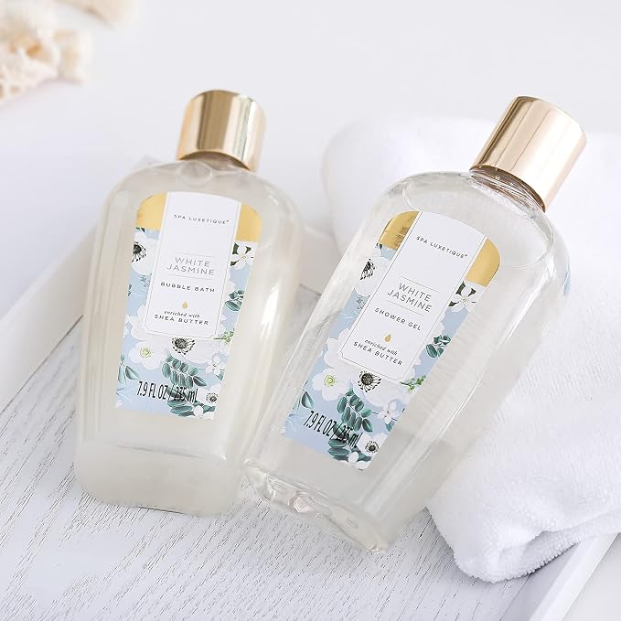 Spa Gifts for Women 8 Pcs Spa Luxetique Gift Baskets with Hand Cream Spa Gifts for Women Jasmine Gift Sets