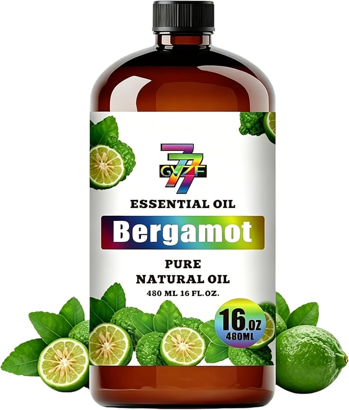 Bergamot Essential Oil, Bergamot Oils, for Diffuser, Humidifier, DIY Candles, Soap, Home, Office, Yoga, Massage, Gift, Essential Oil, GV77ZF Bergamot Fragrance Oil - 16 fl oz (480 ml)