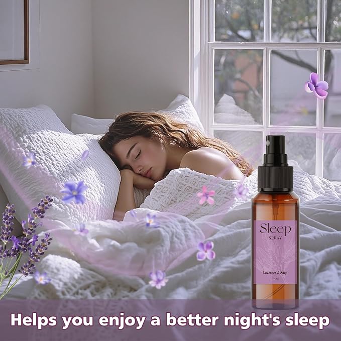 SCENTORINI Sleep Spray, 10.14 oz Pillow Spray for Sleep Calming, Lavender Essential Oil, 4 Pack Relaxing Aromatherapy Mist for Bedding, Liners, Room Spray Air Freshener