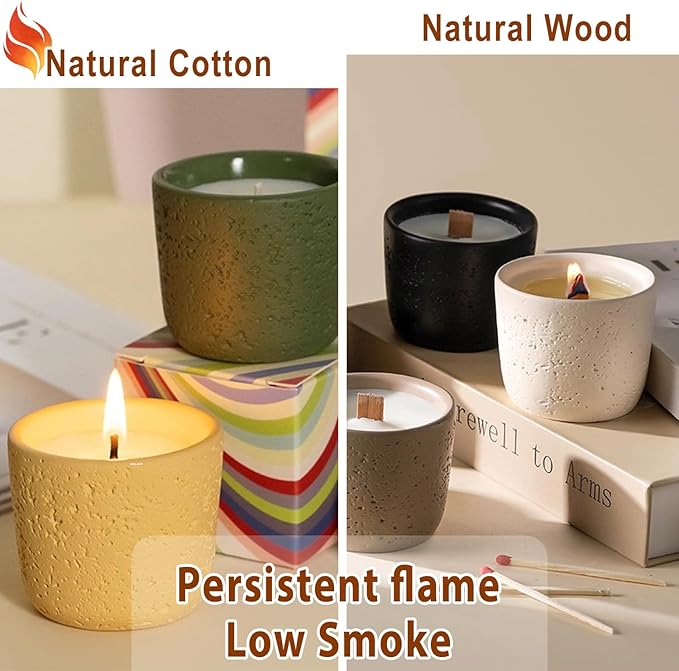 130 Pcs Candle Wicks for Candle Making Kit: 100 Cotton & 30 Wood Wicks with Complete Tool Set (Wick Holders, Wick Stickers, Candle Tabs, Tweezers, Pen), for Soy Beeswax DIY Candles