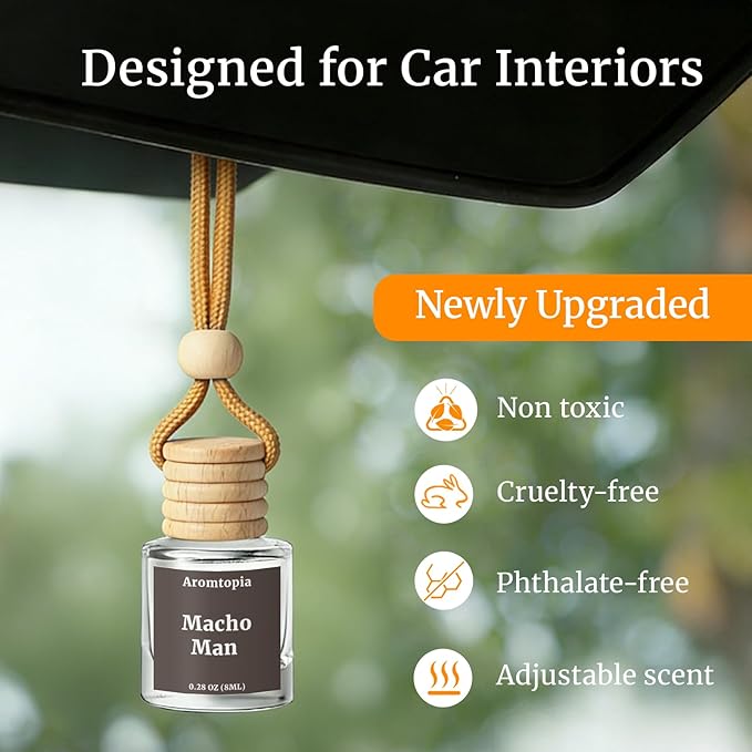 Car Air Freshener 2 Pack, Hanging Car Aroma Diffuser - Fresh Linen Fragrance Oil Air Diffuser for Car, Closet, Long Lasting Refreshing Fragrance Gift, Pack of 2