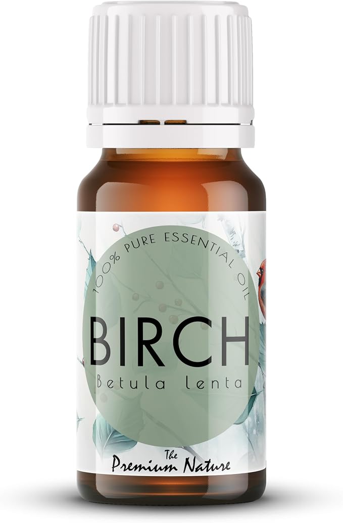 Organic Birch Essential Oil | 100% Pure Betula lenta Bark Oil with Fresh Sweet Woody Aroma | for Diffuser, Candle Making & DIY Aromatherapy Blends, 0.34 fl oz