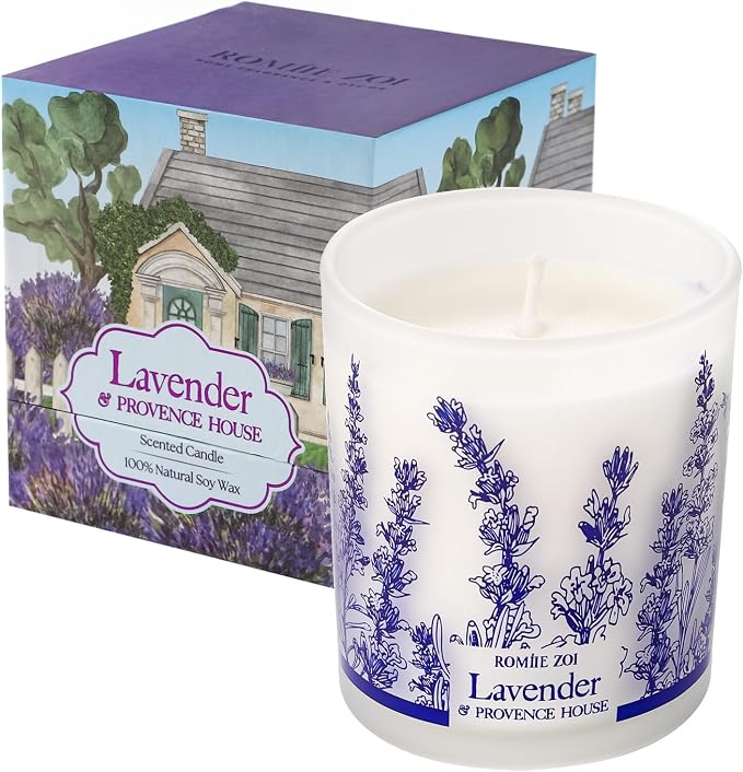 ROMIIE ZOI Scented Candle - Lavender & Rosemary- 6oz Aromatherapy Soy Wax Jar Candle for Home, Gifts for Women - 170g